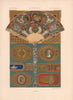 RACINET ORNEMENT POLYCHROME 96 18th century Rococo arts patterns motifs c1885
