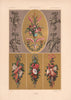 RACINET ORNEMENT POLYCHROME 99 18th century Rococo arts patterns motifs c1885