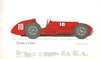 Ferrari 4.5 Litre - vintage historic racing car print by George A. Oliver 1963