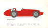 Maserati 250 F - vintage historic racing car print by George A. Oliver 1963