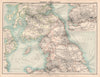 ENGLAND NORTH/SCOTLAND SOUTH RAILWAYS active & under contruction 1898 old map
