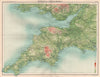 SOUTH WEST ENGLAND/ S. WALES RELIEF. Dartmoor Exmoor. The Valleys 1898 old map
