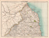 NORTHUMBERLAND. Cheviot Hills. Kielder Forest. Berwick Alnwick Blyth 1898 map