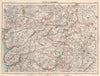 CENTRAL WALES & SHROPSHIRE. Snowdonia south. Shrewsbury Montgomery 1898 map