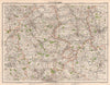 MIDLANDS. Staffordshire Potteries. Birmingham Stoke Derby Leicester 1898 map