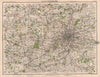 LONDON ENVIRONS, CHILTERNS & THAMES VALLEY. Home counties. Surrey Hills 1898 map