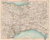 SOMERSET, EAST DEVON & WEST DORSET. Quantock & Blackdown Hills Exmoor 1898 map