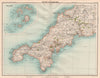 WESTERN CORNWALL. Land's End Scilly Isles Lizard Truro Bodmin Penzance 1898 map