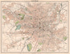 BIRMINGHAM antique town city plan. BARTHOLOMEW 1898 old map chart