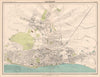 EASTBOURNE antique town city plan. BARTHOLOMEW 1898 old map chart