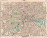LONDON antique town city plan. BARTHOLOMEW 1898 old map chart