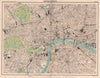 CENTRAL LONDON antique town city plan. BARTHOLOMEW 1898 old map chart