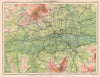LONDON RAILWAYS antique town city plan. BARTHOLOMEW 1898 old map chart