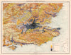 HOME COUNTIES & LONDON population density. BARTHOLOMEW 1898 old antique map