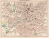 MANCHESTER & SALFORD antique town city plans. BARTHOLOMEW 1898 old map
