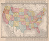 United States. USA. RAND MCNALLY 1912 old antique vintage map plan chart