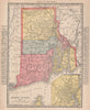 Rhode Island state map showing counties. Providence inset. RAND MCNALLY 1912