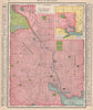 Baltimore town city map plan. Maryland. RAND MCNALLY 1912 old antique