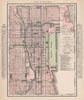 Chicago Loop downtown town city map plan. Illinois. RAND MCNALLY 1912 old