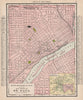 St. Paul town city map plan. Minneapolis. Minnesota. RAND MCNALLY 1912 old