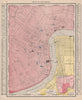 New Orleans town city map plan. Louisiana. RAND MCNALLY 1912 old antique