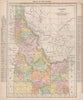 Idaho state map showing counties. RAND MCNALLY 1912 old antique plan chart
