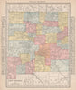 New Mexico state map showing counties. RAND MCNALLY 1912 old antique chart