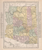 Arizona state map showing counties. RAND MCNALLY 1912 old antique chart