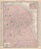 San Francisco city map plan. Street car lines. California. RAND MCNALLY 1912