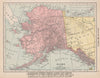 Alaska state map showing boroughs. Pre-Anchorage. RAND MCNALLY 1912 old