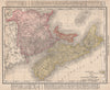 Maritime Provinces. Nova Scotia PEI New Brunswick. Canada. RAND MCNALLY 1912 map
