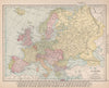 Europe. German Empire. Austria-Hungary. RAND MCNALLY 1912 old antique map
