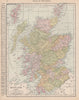 Scotland in counties. RAND MCNALLY 1912 old antique vintage map plan chart