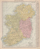 Ireland in provinces. Munster Leinster Connaught Ulster. RAND MCNALLY 1912 map