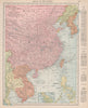 EAST ASIA. China, Siam, French Indo-China & Korea. RAND MCNALLY 1912 old map