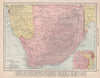 UNION OF SOUTH AFRICA. Rhodesia. Walvis Bay exclave. RAND MCNALLY 1912 old map