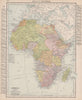 COLONIAL AFRICA Belgian Congo Rhodesia British East Africa RAND MCNALLY 1912 map
