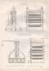 19C ENGINEERING DRAWING. Calender. Water mangle. Copper/wood rollers 1847