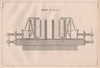 VICTORIAN ENGINEERING DRAWING. Rollers for planks 1847 old antique print