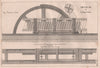 19C ENGINEERING DRAWING. Circular saw for cutting veneers. Section 1847 print