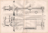 VICTORIAN ENGINEERING DRAWING. Boring mill and large turning lathe 1847 print