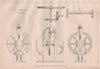 VICTORIAN ENGINEERING DRAWING. Punching & shearing machine. Caird & Co. 1847