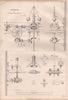 VICTORIAN ENGINEERING DRAWING. Governor of Greenock water wheel 1847 old print