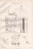 VICTORIAN ENGINEERING DRAWING. Spiral roving machine for flax, section 1847
