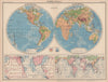 WORLD MAGNETIC VARIATION & COTIDAL LINES. Physical. Ocean Drainage.  1944 map