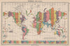 WORLD. Time Zones. UK Ireland Spain & France on same zone. BARTHOLOMEW 1944 map