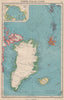 ARCTIC. North Polar Lands. Greenland Iceland. Explorers routes 1944 old map
