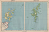 SCOTLAND. Orkney & Shetland Islands. BARTHOLOMEW 1944 old vintage map chart