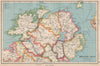 NORTHERN IRELAND. Ulster. Antrim Armagh Tyrone Londonderry. BARTHOLOMEW 1944 map