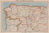 IBERIA N WEST. Spain Portugal. Galicia Asturias Castilla/Leon Cantabria 1944 map